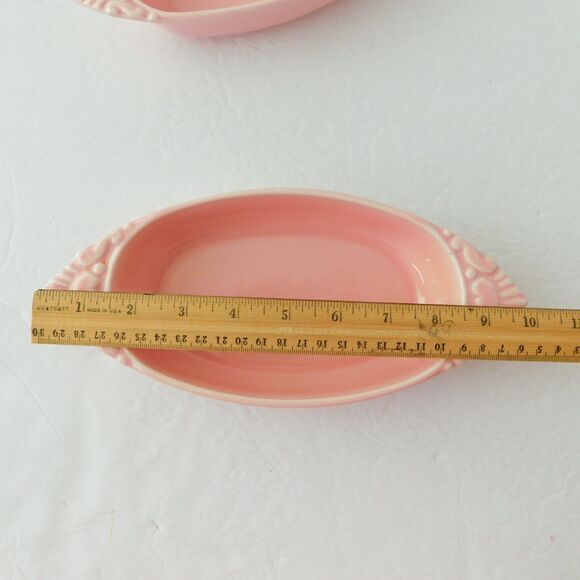 Miramar of California USA Pottery Pink Dishes Lot of 3 Vintage MCM Serving Candy - Picture 9 of 13